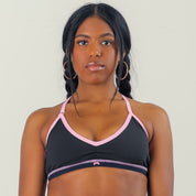 OUTSEAM SPORTS BRA - BLACK / PINK