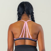 OUTSEAM SPORTS BRA - BLACK / PINK