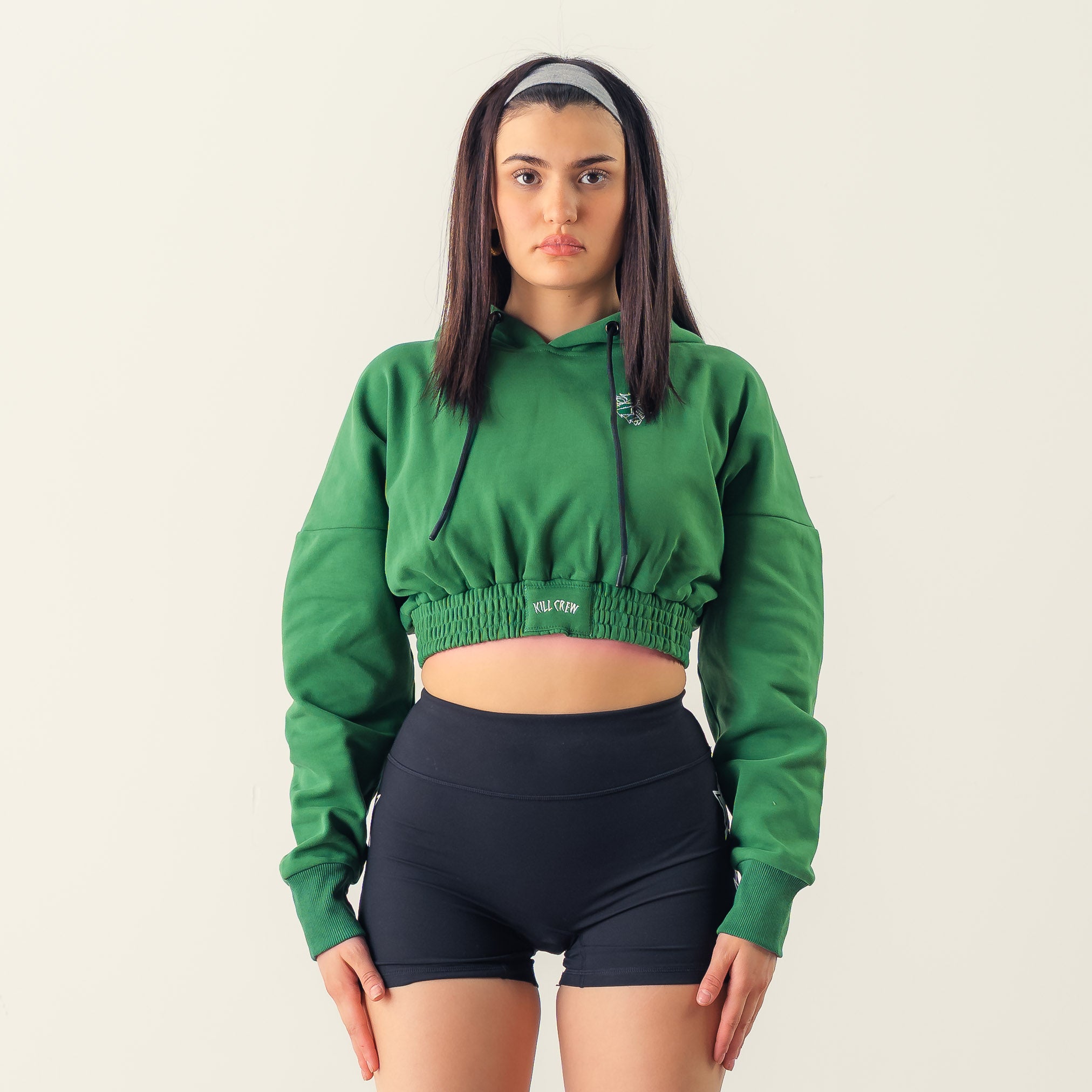 CROP HOODIE - GREEN – Kill Crew