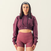 KILL CREW CROP HOODIE - MAROON