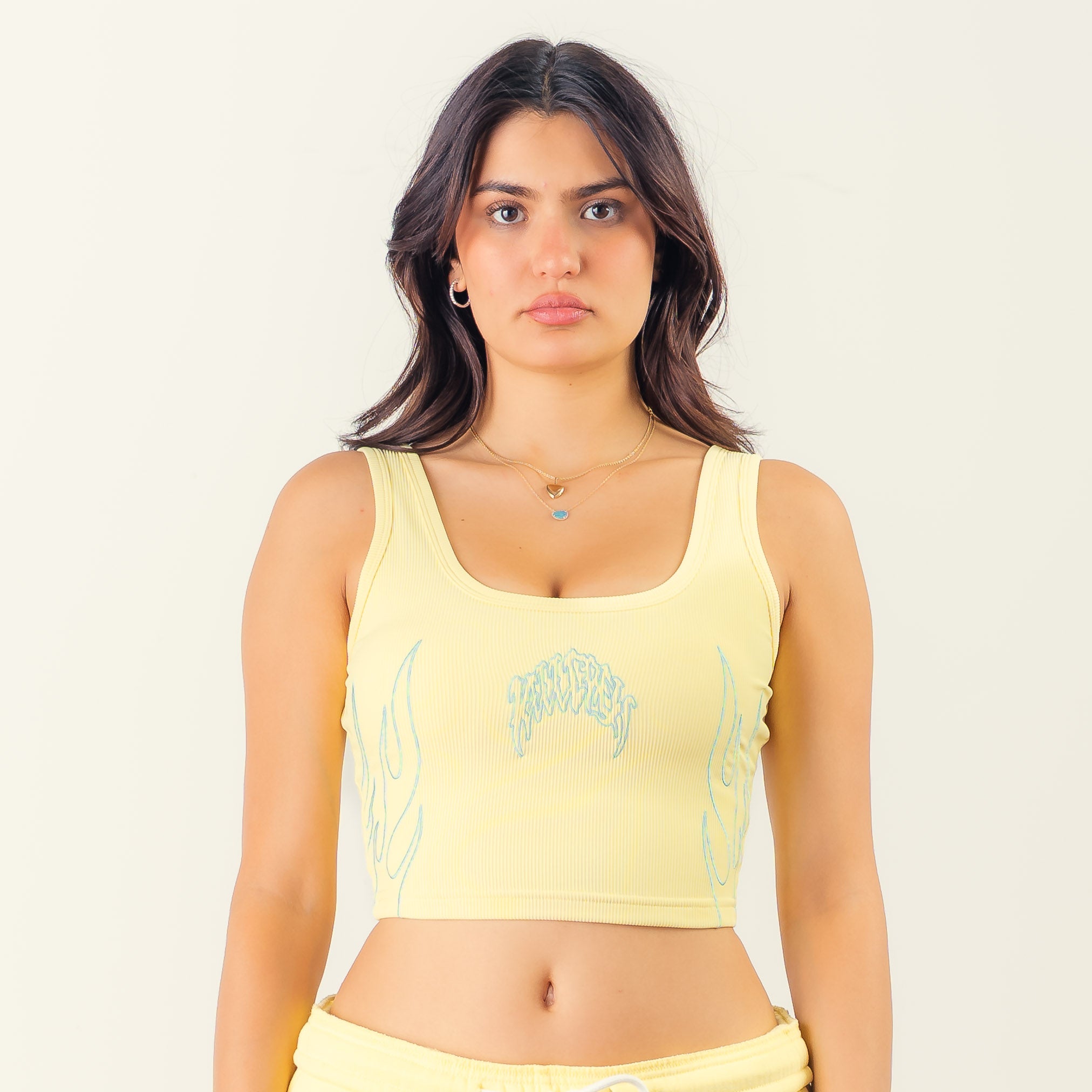 WRYHTライトSHIRRING BORDER CROPPED TANK TOP WRYHTライトSHIRRING BORDER CROPPED TANK TOP - メルカリ