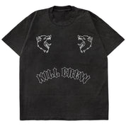 OVERSIZED "TWO WOLVES" T-SHIRT - BLACK