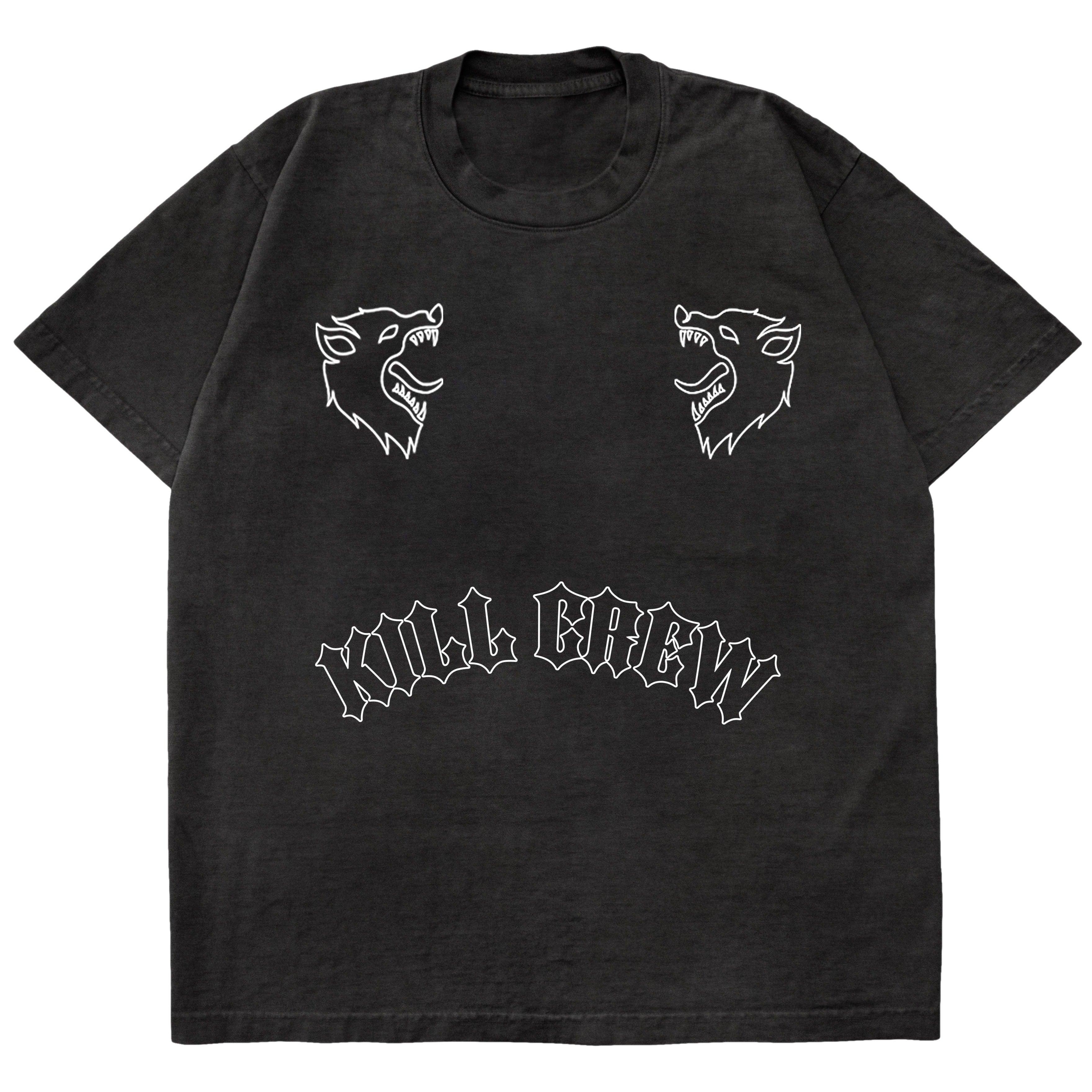 OVERSIZED "TWO WOLVES" T-SHIRT - BLACK