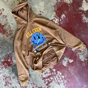 OVERSIZED LUX "WEIGHTS LIFT US UP" HOODIE - BROWN