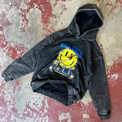 OVERSIZED LUX "WEIGHTS LIFT US UP" HOODIE - BLACK