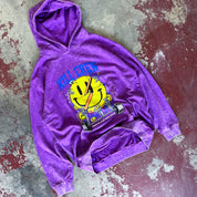 OVERSIZED LUX "WEIGHTS LIFT US UP" HOODIE - PURPLE