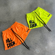 MUAY THAI SHORTS (MID THIGH CUT) - NEON YELLOW