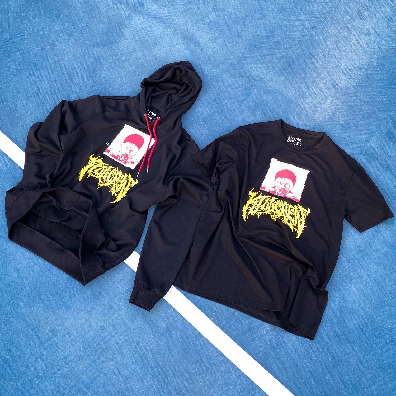 BATTLE SCARS PATCH HOODIE - BLACK