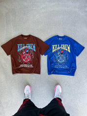 OVERSIZED EMBRACING DEMONS T-SHIRT - BLUE