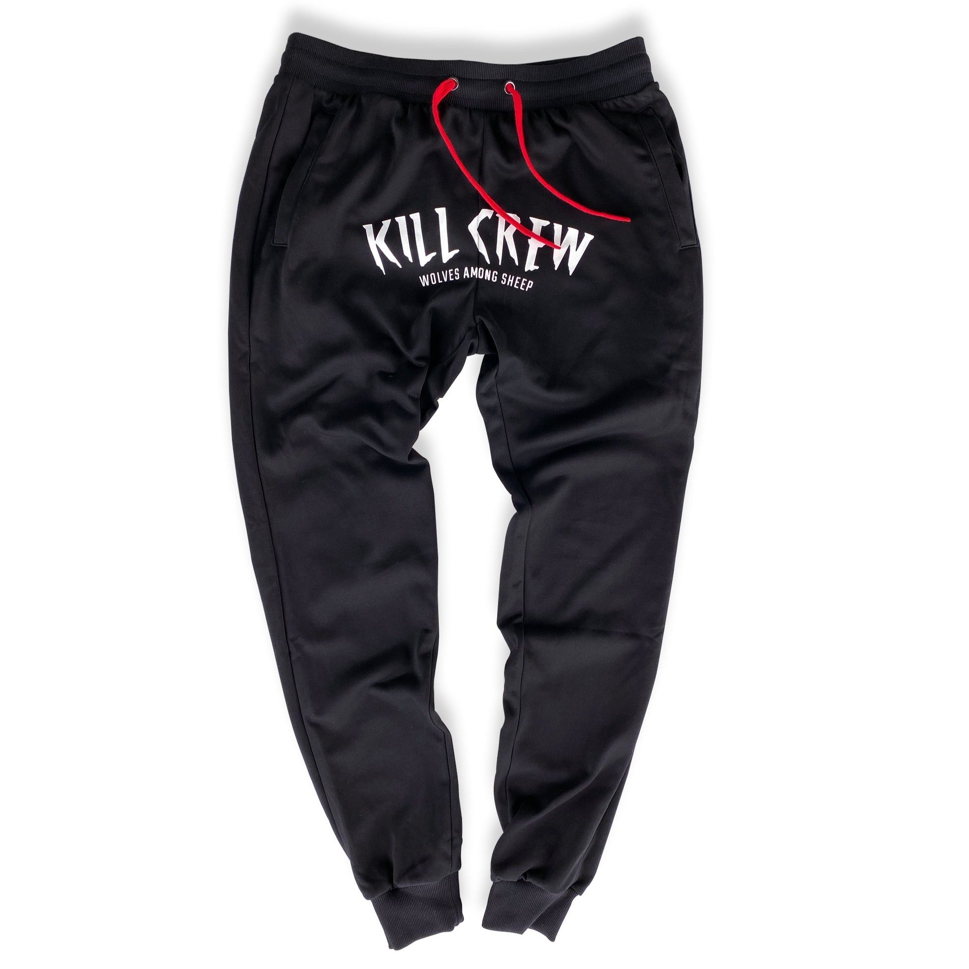 ウエイトトレーニング Wolves Cursive Champion Sweat Pants WOLVES JOGGERS - BLACK / WHITE – Kill Crew