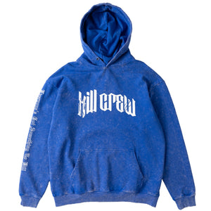 OVERSIZED LUX "LONE WOLF" HOODIE - BLUE / WHITE