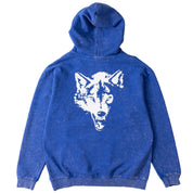 OVERSIZED LUX "LONE WOLF" HOODIE - BLUE / WHITE