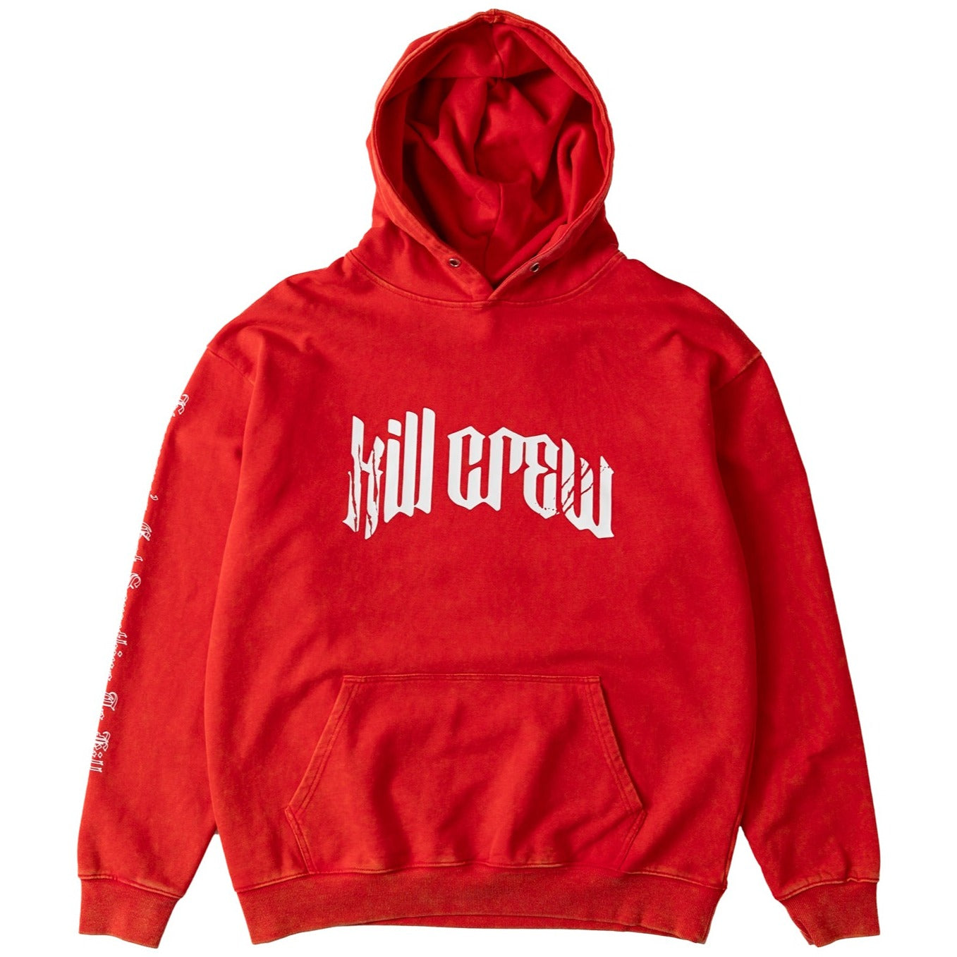 OVERSIZED LUX "LONE WOLF" HOODIE - RED / WHITE