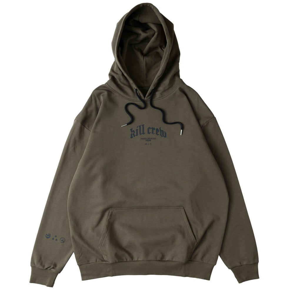 INNER DEMONS TOUR HOODIE - OLIVE / BLACK - Kill Crew