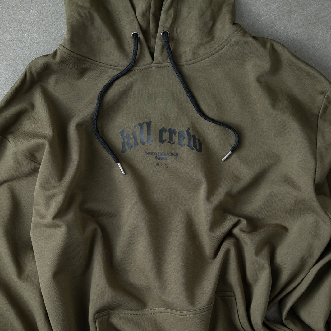 INNER DEMONS TOUR HOODIE - OLIVE / BLACK