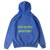 OVERSIZED LUX "MISFITS HAVE A CHANCE" HOODIE - BLUE