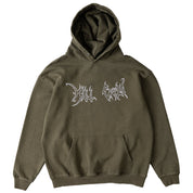 OVERSIZED LUX "MISFITS HAVE A CHANCE" HOODIE - OLIVE