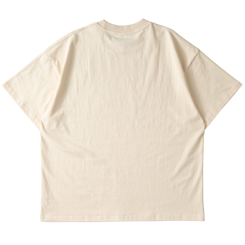 OVERSIZED "FANGS" T-SHIRT - CREAM / BLACK