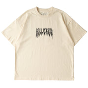 RELAXED FIT "BARBarian" T-SHIRT - CREAM