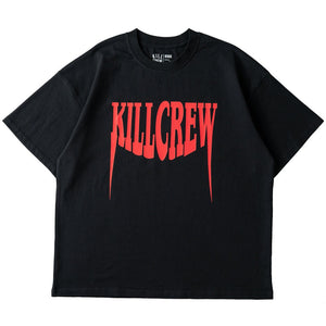 OVERSIZED "FANGS" T-SHIRT - BLACK / RED