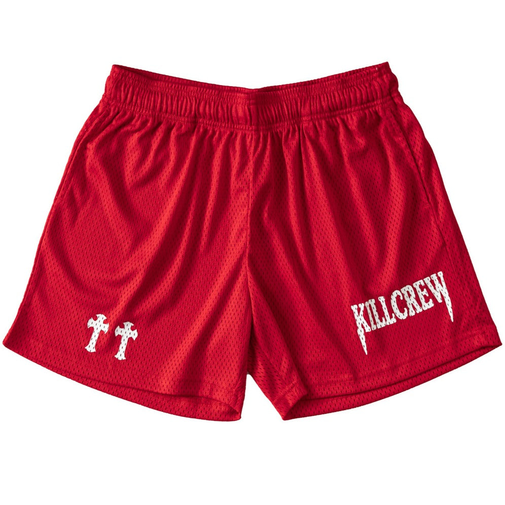 VENTED MESH SHORTS MEDIEVAL - RED / WHITE