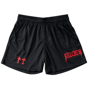 VENTED MESH SHORTS MEDIEVAL - BLACK / RED