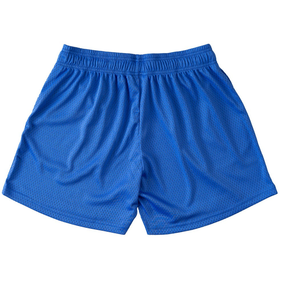 VENTED MESH SCRIPT SHORTS - BLUE / GOLD – Kill Crew