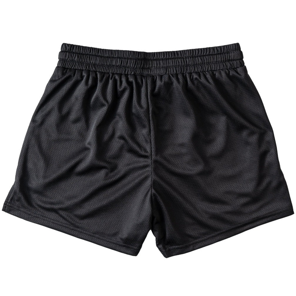 MUAY THAI SHORTS (MID THIGH CUT) - BLACKOUT