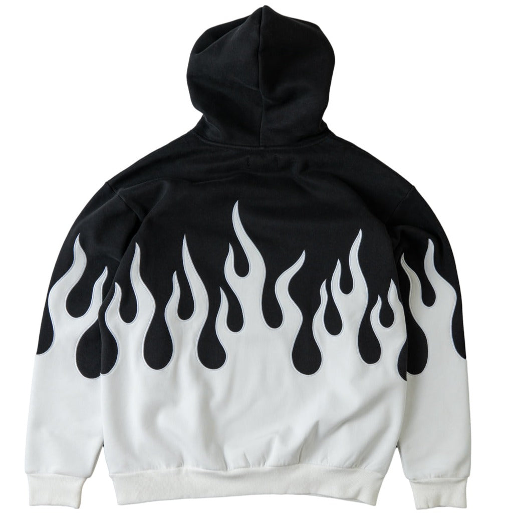 Hoodie Sleeve Black Fire and Sky T-Shirt for Men (USA Size) ( main image 1