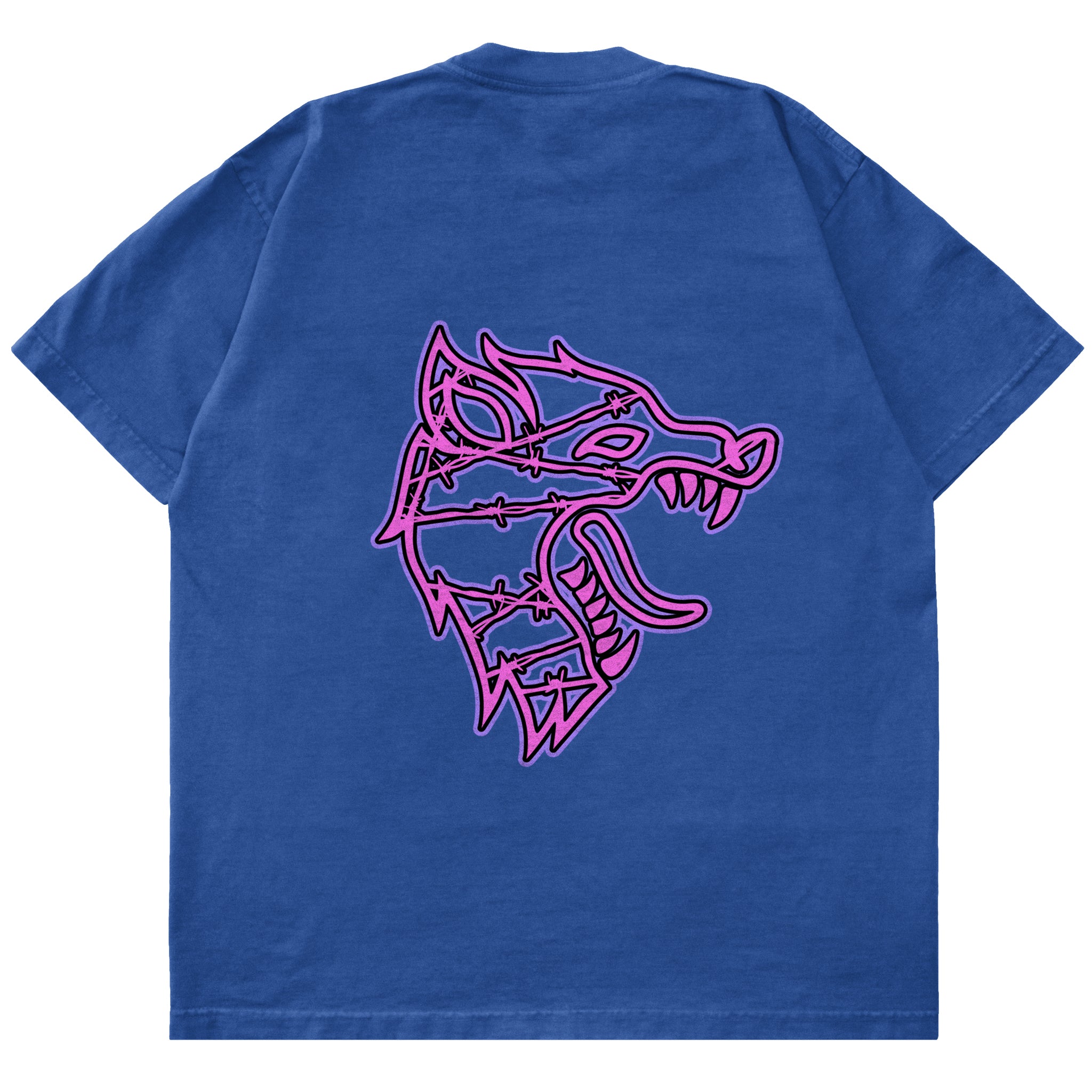 OVERSIZED WOLF T-SHIRT - BLUE