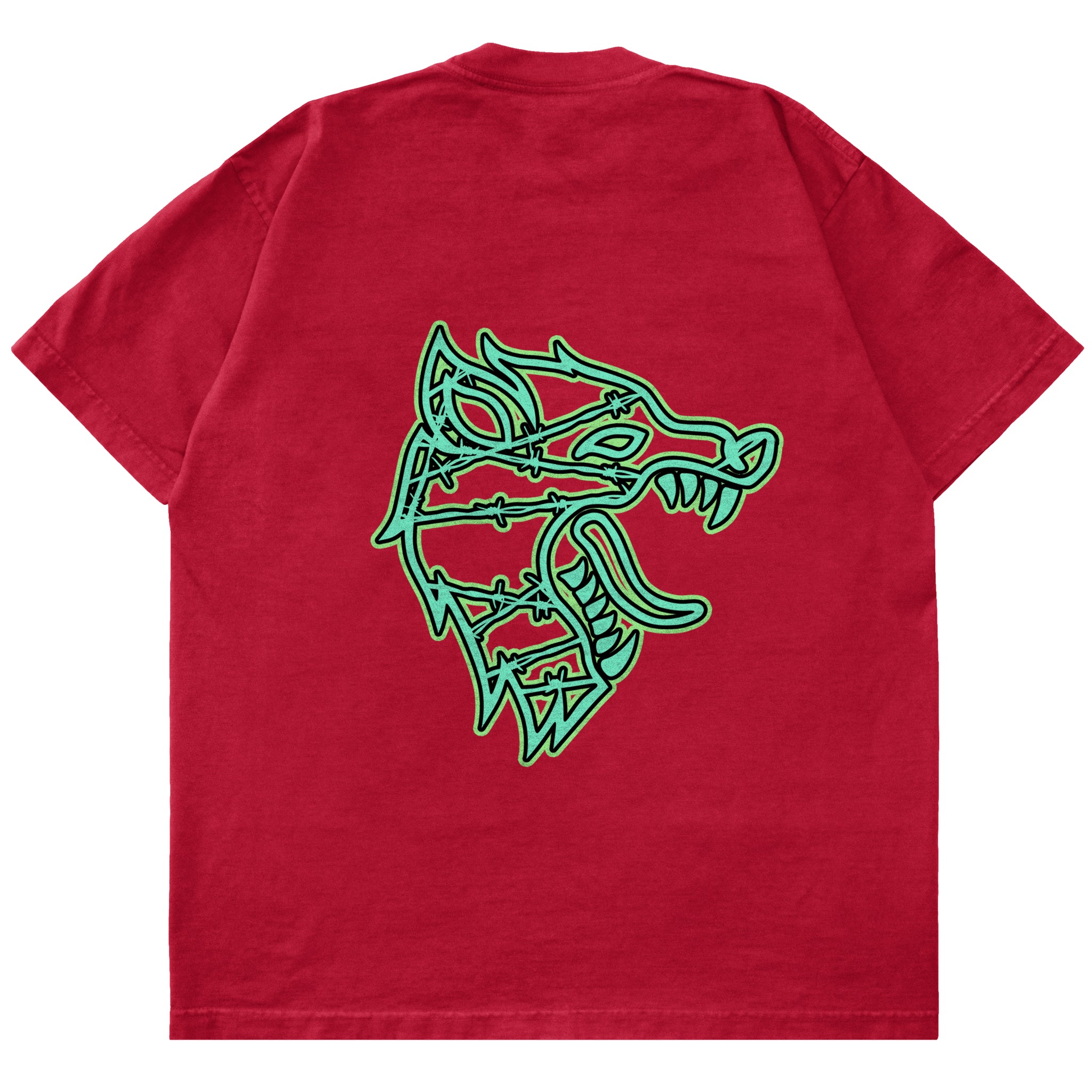 OVERSIZED WOLF T-SHIRT - RED