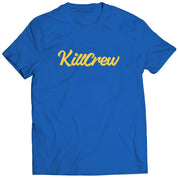 "SCRIPT" T-SHIRT - BLUE / GOLD