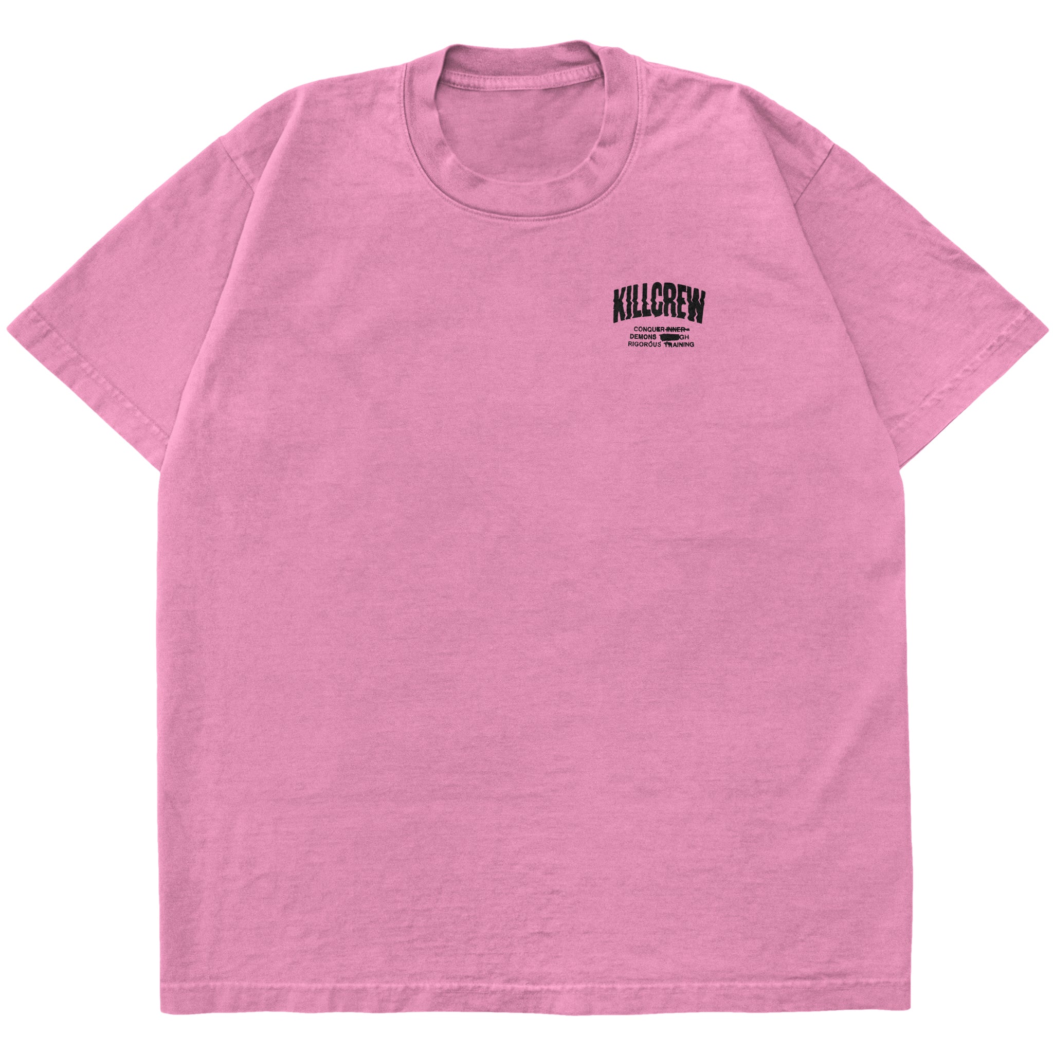 RELAXED FIT LUX CONQUER INNER DEMONS T-SHIRT - PINK / WHITE