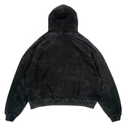 OVERSIZED LUX "WEIGHTS LIFT US UP" HOODIE - BLACK