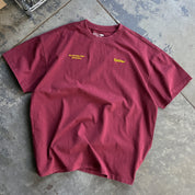 OVERSIZED LUX SCRIPT T-SHIRT - RED / YELLOW