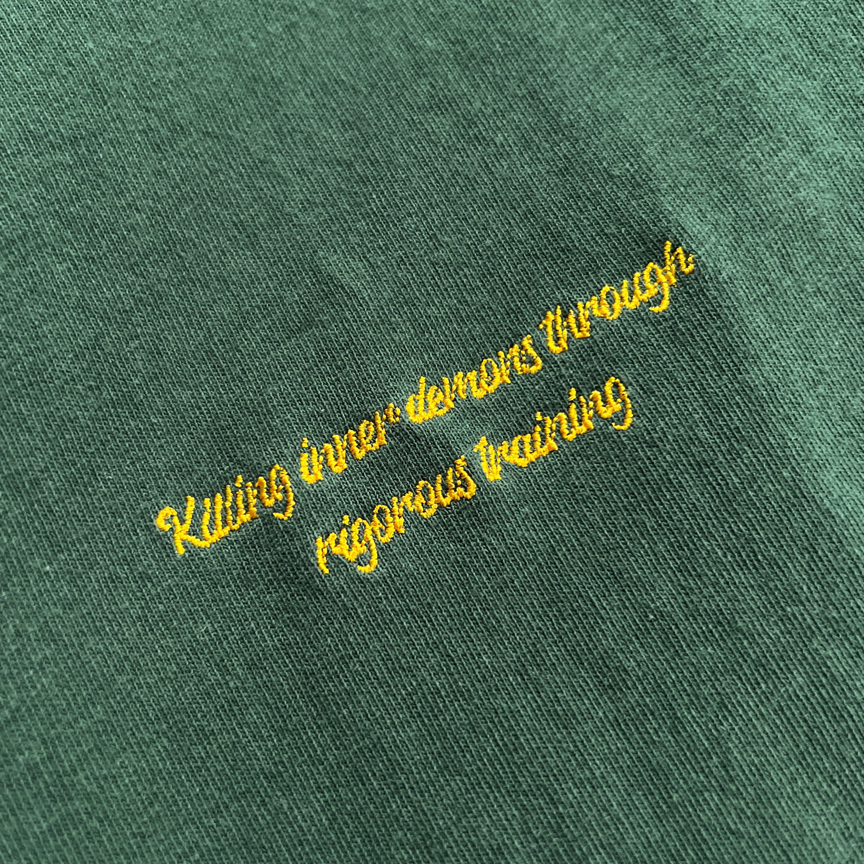 OVERSIZED LUX SCRIPT T-SHIRT - GREEN / YELLOW