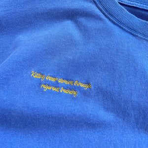 OVERSIZED LUX SCRIPT T-SHIRT - BLUE / YELLOW