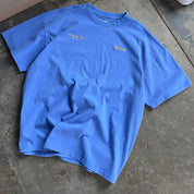 OVERSIZED LUX SCRIPT T-SHIRT - BLUE / YELLOW