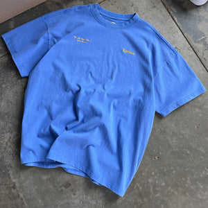 OVERSIZED LUX SCRIPT T-SHIRT - BLUE / YELLOW