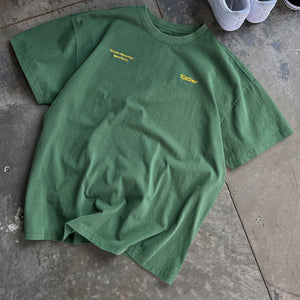 OVERSIZED LUX SCRIPT T-SHIRT - GREEN / YELLOW