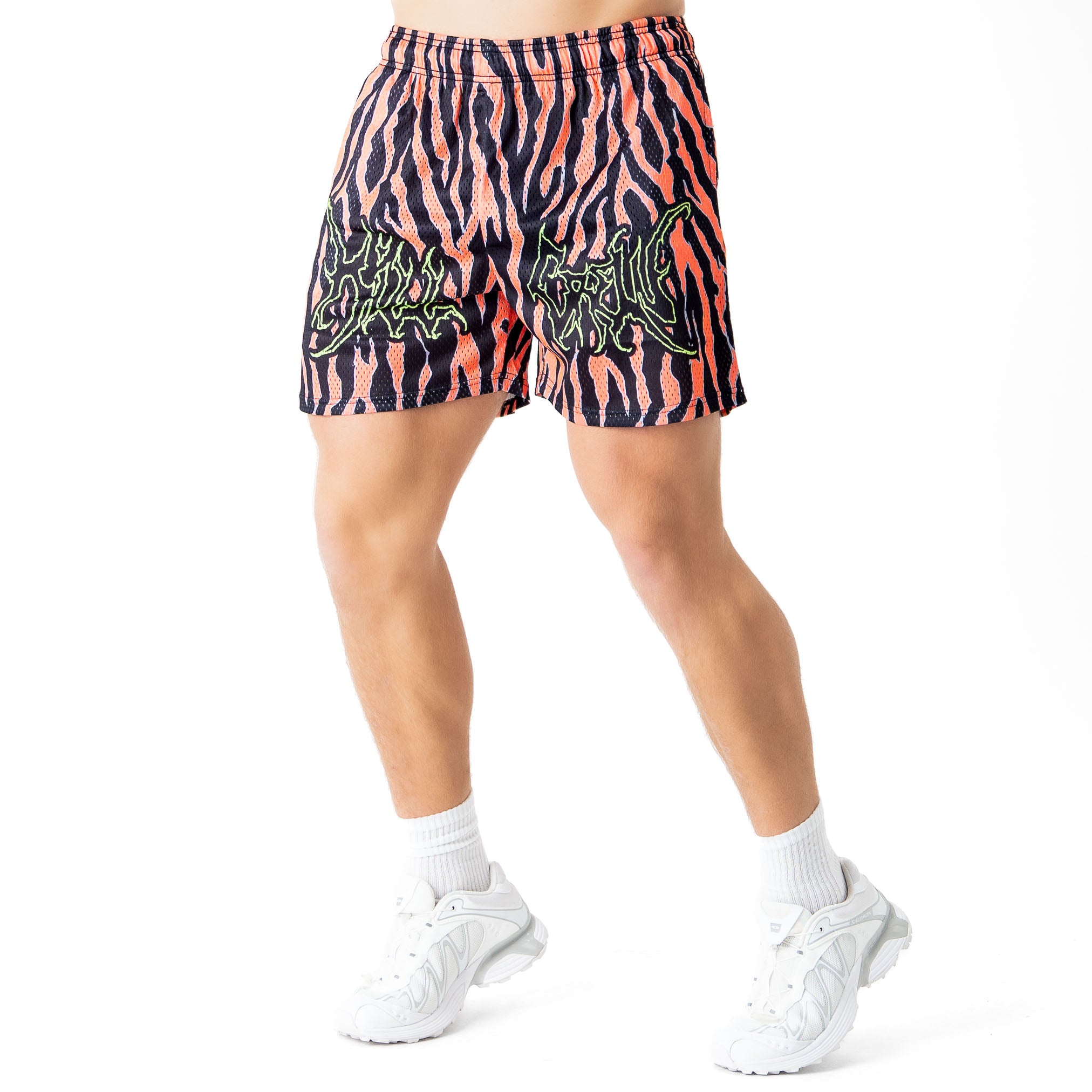 VENTED MESH SHORTS ALIEN - RED