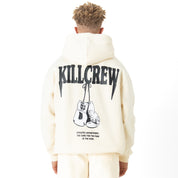 OVERSIZED LUX "ATHLETIC DEPARTMENT" HOODIE - CREAM