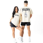 RELAXED FIT "ATHLETIC DEPARTMENT" T-SHIRT - CREAM
