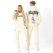 OVERSIZED LUX "ATHLETIC DEPARTMENT" HOODIE - CREAM
