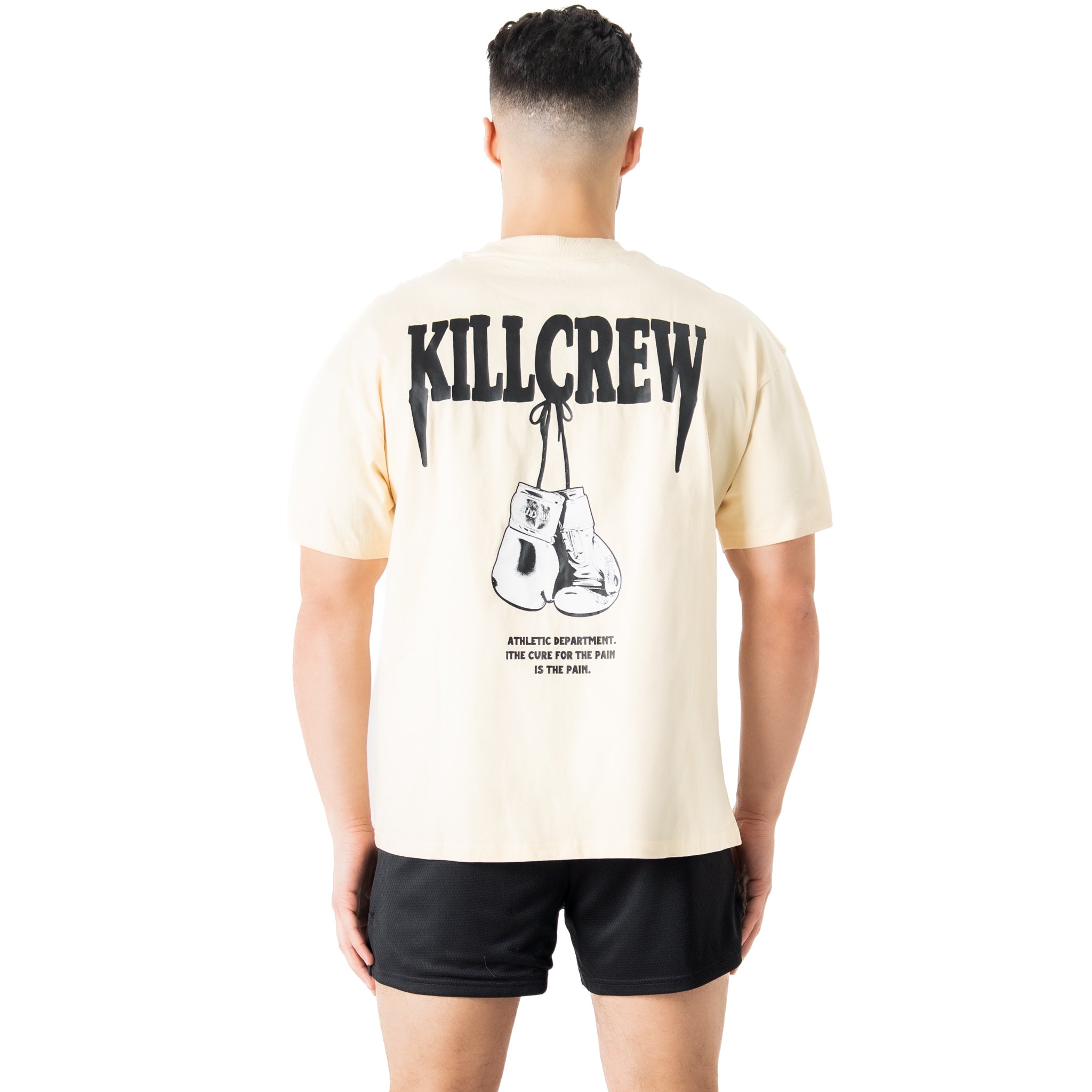 RELAXED FIT "ATHLETIC DEPARTMENT" T-SHIRT - CREAM