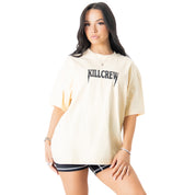RELAXED FIT "ATHLETIC DEPARTMENT" T-SHIRT - CREAM