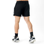 COTTON SHORTS (MID THIGH CUT) BARBWIRE - BLACK / WHITE