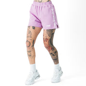 COTTON SHORTS (MID THIGH CUT) BARBWIRE - PINK / WHITE