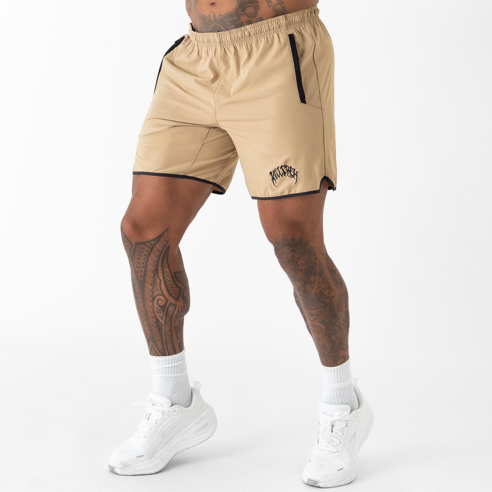 HYBRID TRAINING SHORT (7" INSEAM) - SAND