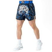 BANDANA FIGHT SHORTS - BLACK / BLUE